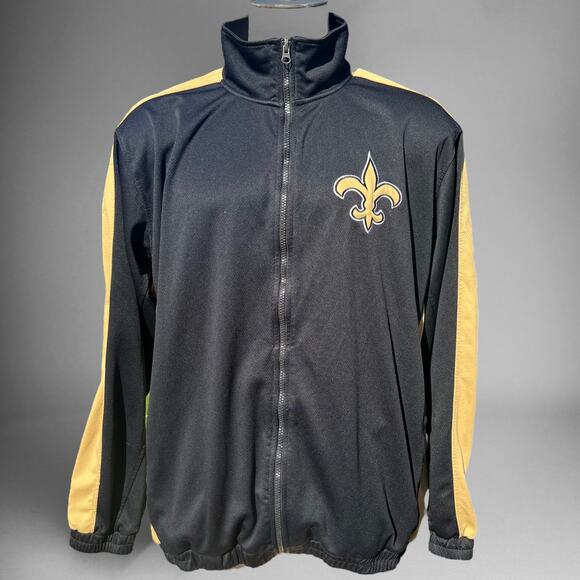 New Orleans Saints Jacket Men's XXL Vintage NFL Zip Up Football Embroidered - Picture 1 of 9